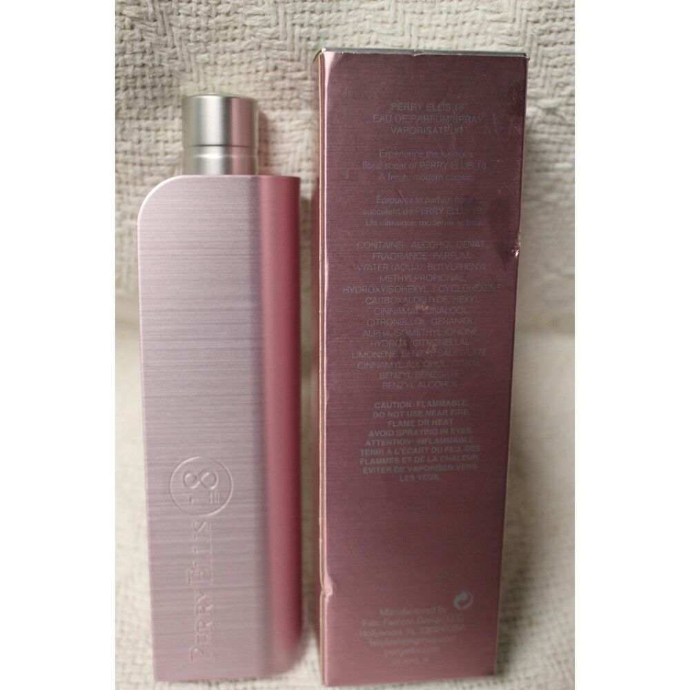 Perry Ellis 18 Women 3.4 Fl Oz Eau De Parfum Spray Vaporisateur(NIB)